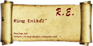 Ring Enikő névjegykártya